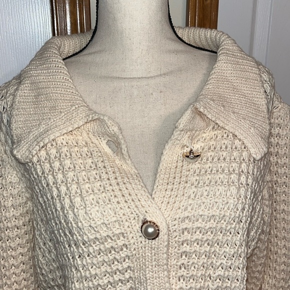 Blu Pepper Cream Knit Cardigan - Picture 2 of 11